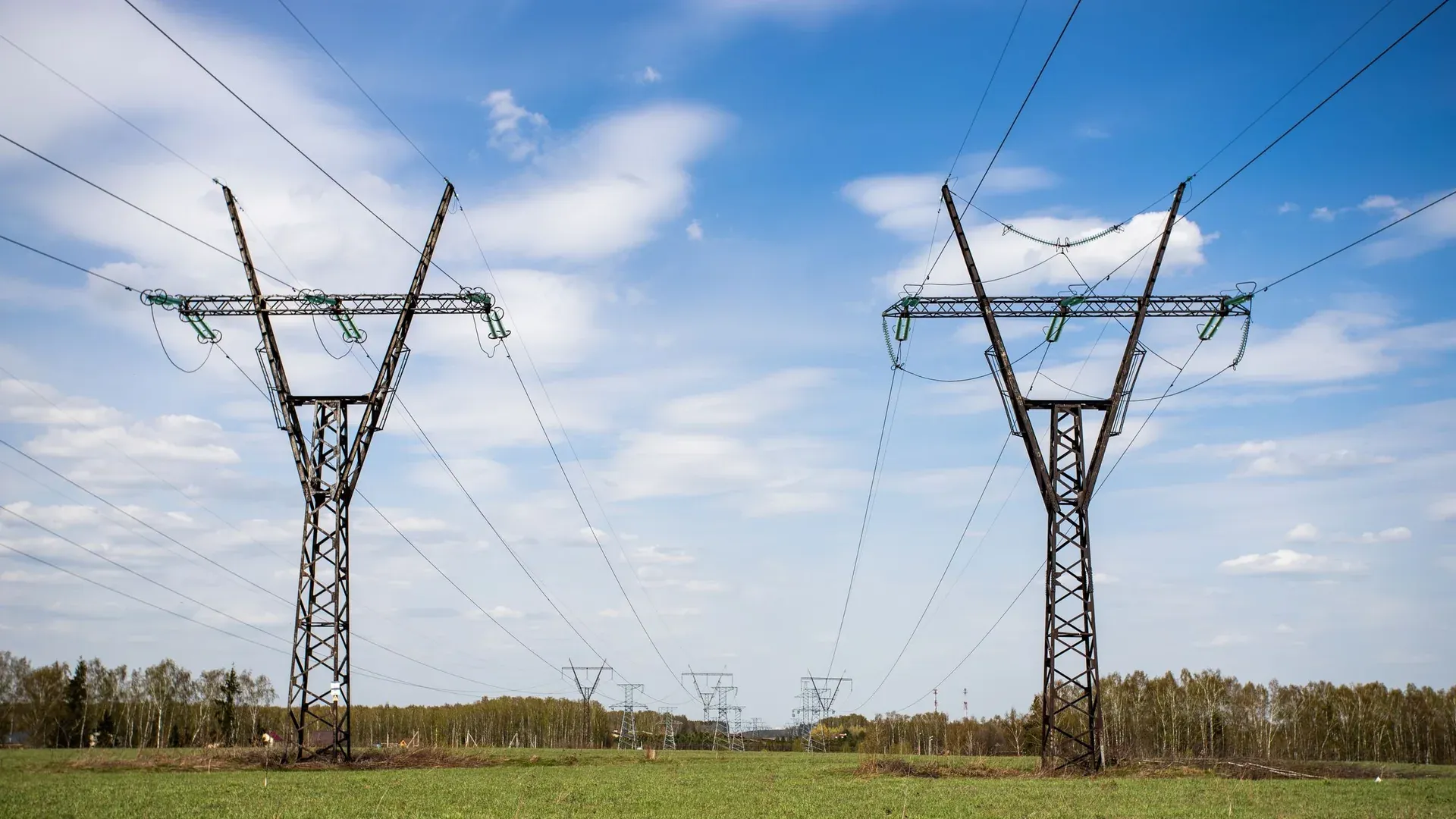Power transmission infrastructure representing substation grid applications