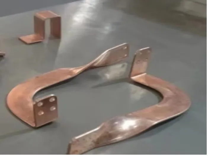 Upright vertical bending copper busbar profile sample