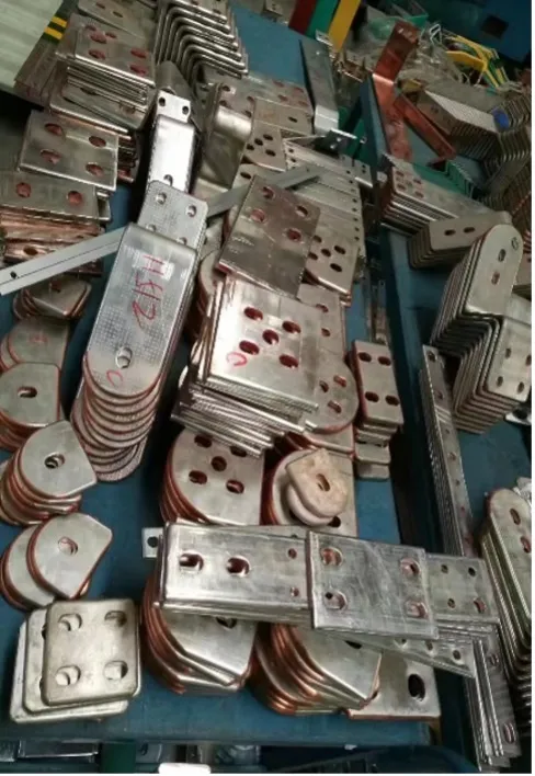 Machined punching hole array copper bar sample