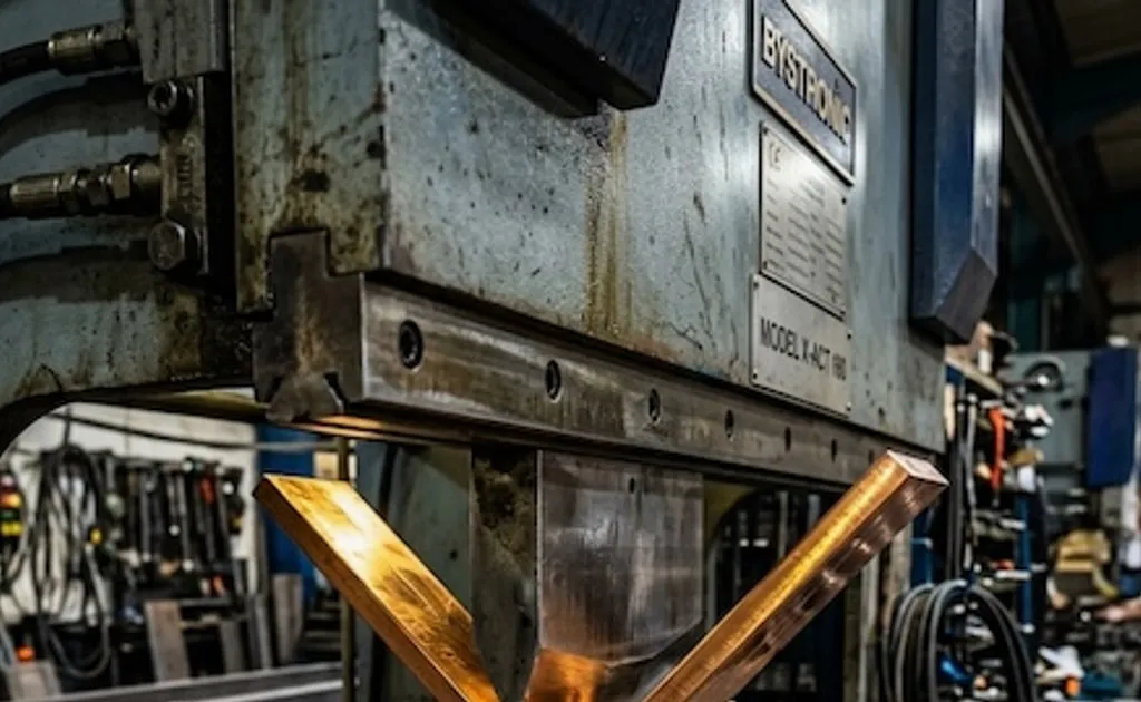 CNC busbar bending force and tooling reference diagram