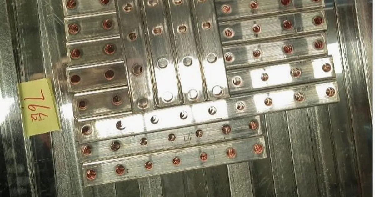 Copper and aluminum busbar samples compared for machining