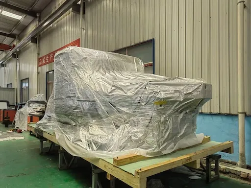 Busbar machine protected for export shipment