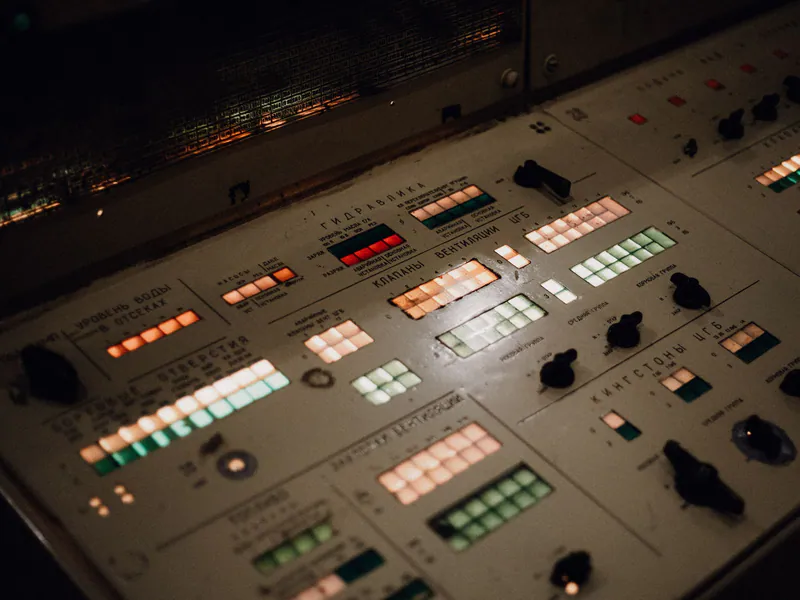 Electrical substation control console with analog and digital switches