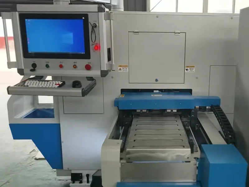 A CNC busbar processing machine with its operator control